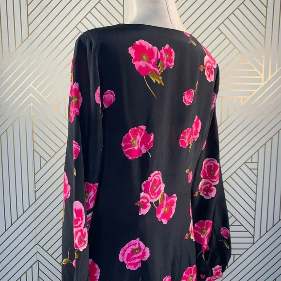 Intermix Bernice Floral Mini Dress in Black - Picture 7 of 12